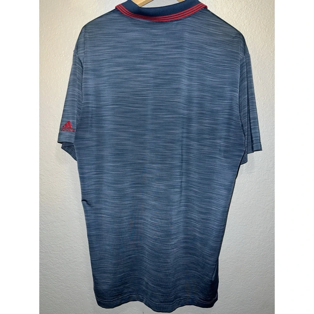 Golf Adidas Performance Mens Medium Navy Blue  Polo Shirt Short Sleeve Wicking